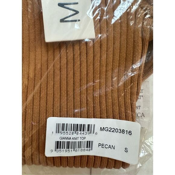 Size S Mink Pink Gianna Knit Top in Pecan - Picture 4 of 4